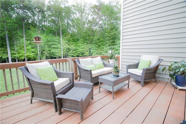 9613 Old Church Rd, New Kent, VA 23124 - wooden terrace featuring an outdoor hangout area