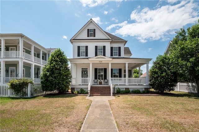 view of front of house featuring covered porch