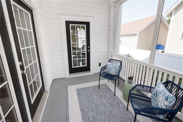 view of sunroom / solarium