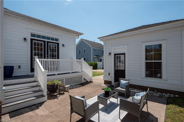 view of patio featuring outdoor lounge area