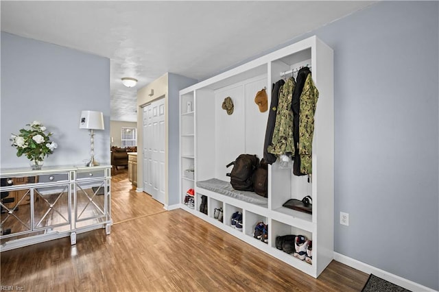 1309 W 25th St, Norfolk, VA 23508 - mudroom with baseboards and wood finished floors