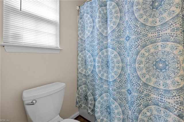 1309 W 25th St, Norfolk, VA 23508 - bathroom featuring toilet and a shower with shower curtain