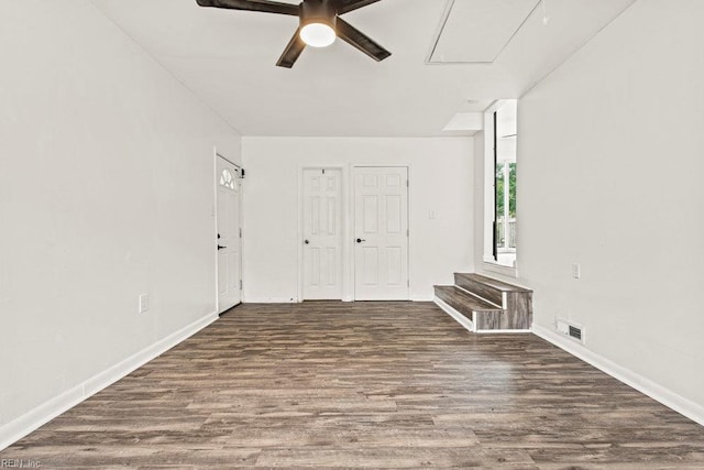 1809 Spar St, Chesapeake, VA 23321 - unfurnished room with ceiling fan, wood finished floors, and baseboards