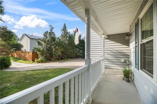 balcony with covered porch
