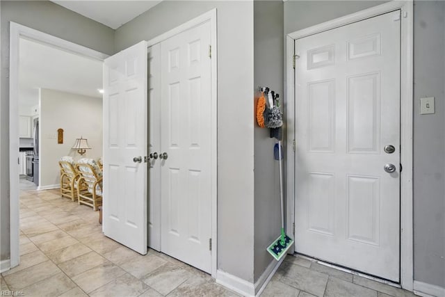 entrance foyer with baseboards