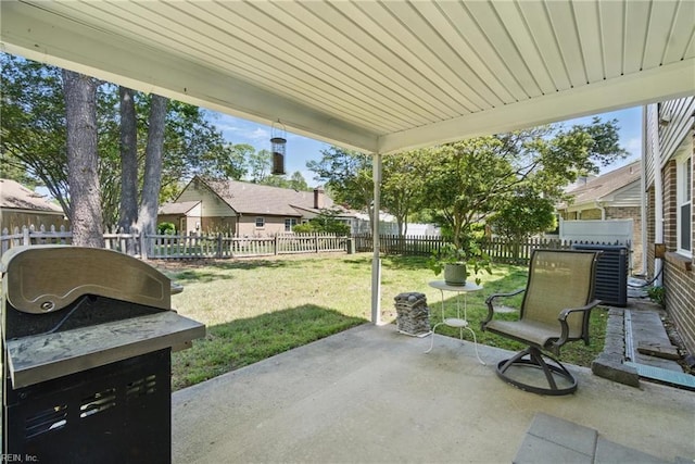 view of patio featuring cooling unit