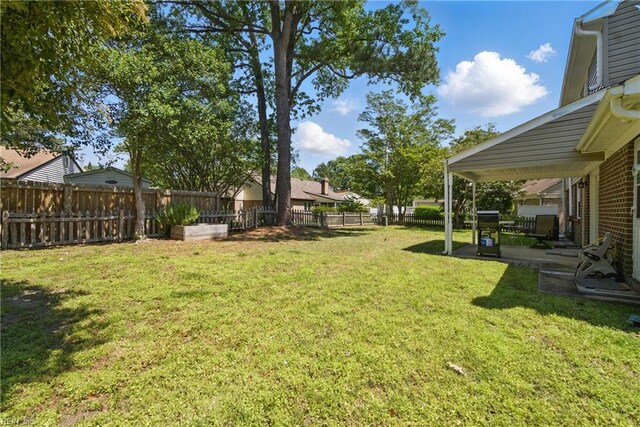view of yard featuring a patio