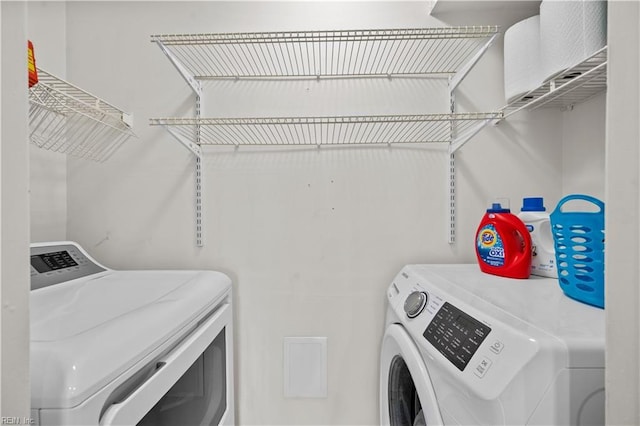 3513 Brigita Ct, Virginia Beach, VA 23453 - clothes washing area featuring washer and dryer