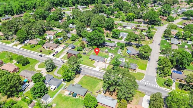 aerial perspective of suburban area