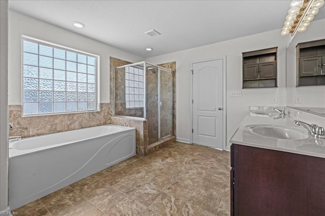 254 Mcpherson Rd, South Mills, NC 27976 - bathroom with a bath, a stall shower, and double vanity