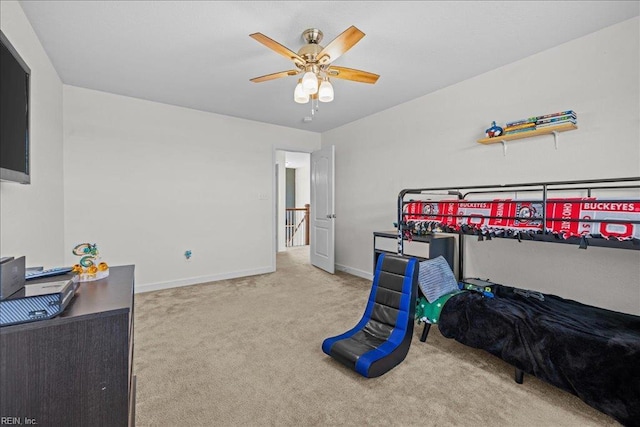 254 Mcpherson Rd, South Mills, NC 27976 - carpeted bedroom with baseboards and a ceiling fan