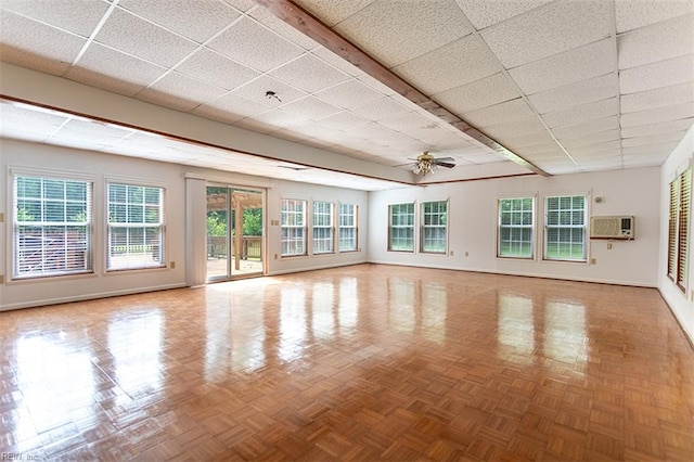205 Shackleford Rd, Yorktown, VA 23693 - unfurnished sunroom featuring a wall mounted AC