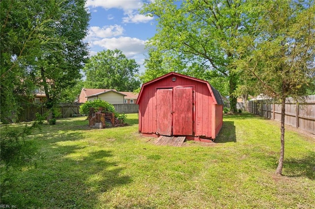 view of shed