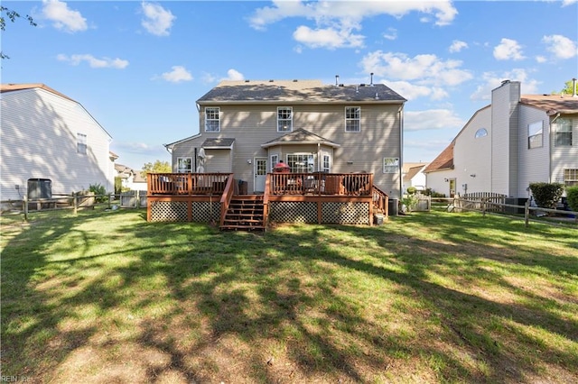 6738 Burbage Landing Cir, Suffolk, VA 23435 - rear view of property with a deck