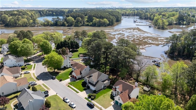 6738 Burbage Landing Cir, Suffolk, VA 23435 - aerial view of property and surrounding area featuring a nearby body of water and nearby suburban area