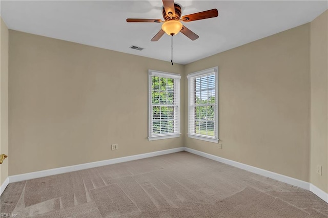 5302 Marsh Landing Ln, Suffolk, VA 23435 - empty room featuring baseboards, ceiling fan, and light carpet