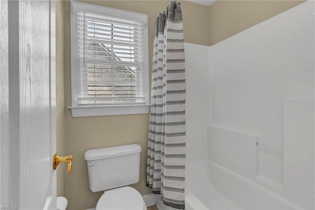 5302 Marsh Landing Ln, Suffolk, VA 23435 - full bathroom featuring toilet and shower / bathtub combination with curtain