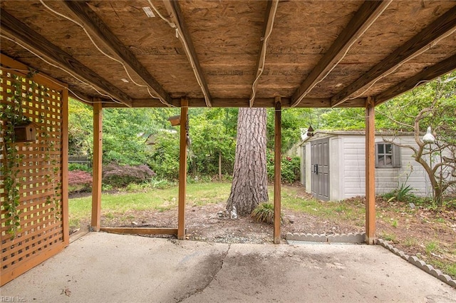 13024 Green Grove Ln, Newport News, VA 23608 - view of patio / terrace featuring a shed and an outbuilding