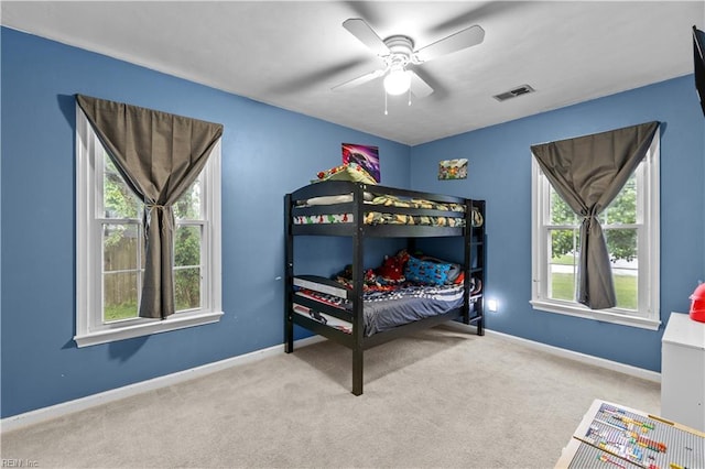 3412 Winterhawk Ct, Chesapeake, VA 23323 - carpeted bedroom featuring baseboards and ceiling fan