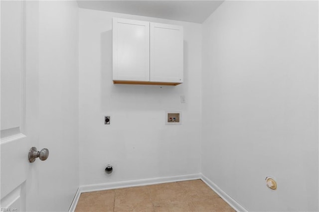 3669 Purebred Dr, Virginia Beach, VA 23453 - laundry room with washer hookup, electric dryer hookup, cabinet space, and baseboards