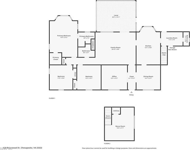 628 Briarwood Dr, Chesapeake, VA 23322 - floor plan / room layout