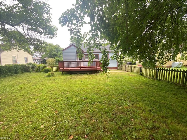 107 Cherry Acres Dr, Hampton, VA 23669 - view of yard featuring a wooden deck