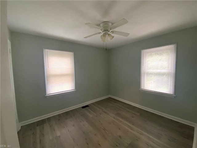 107 Cherry Acres Dr, Hampton, VA 23669 - empty room featuring baseboards, wood finished floors, and a ceiling fan
