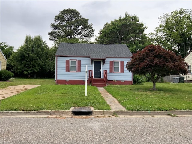 107 Cherry Acres Dr, Hampton, VA 23669 - view of front of home featuring crawl space and a front yard