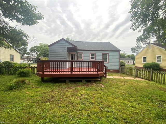 107 Cherry Acres Dr, Hampton, VA 23669 - rear view of property with a deck and crawl space