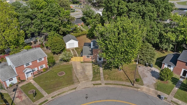 aerial perspective of suburban area