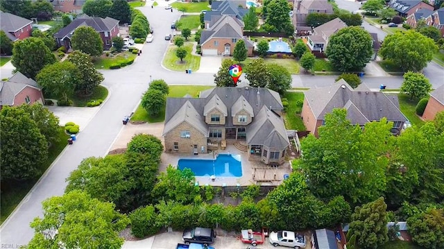 200 Avonlea Dr, Chesapeake, VA 23322 - aerial view of residential area with a pool area