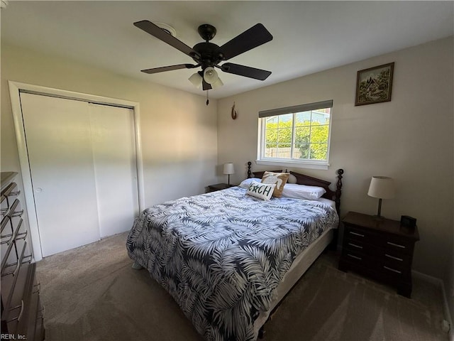 536 Harton Cir, Virginia Beach, VA 23452 - carpeted bedroom with a closet and a ceiling fan