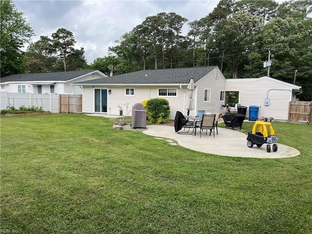 rear view of house with a patio area