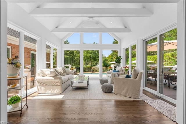 2900 Thomas Smith Ln, Williamsburg, VA 23185 - sunroom featuring wood finished floors and a wooden deck