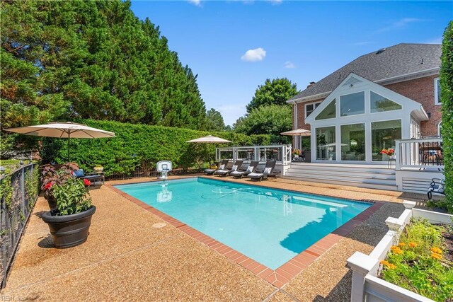 2900 Thomas Smith Ln, Williamsburg, VA 23185 - view of swimming pool featuring a wooden deck