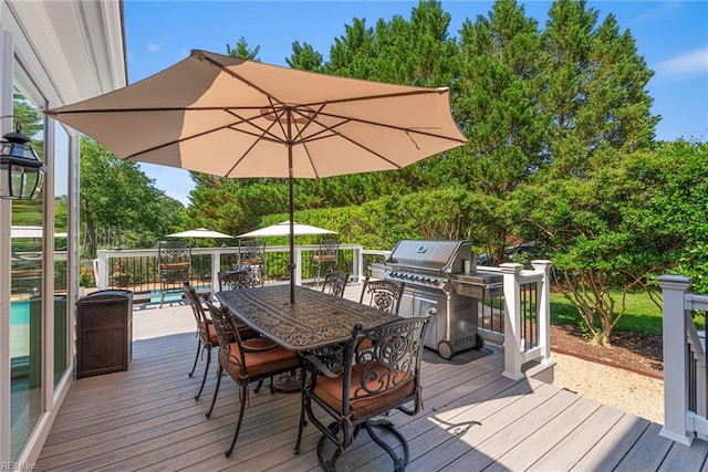 2900 Thomas Smith Ln, Williamsburg, VA 23185 - deck featuring outdoor dining space and grilling area