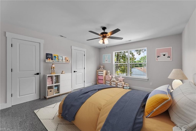 433 Cooper St, Hampton, VA 23669 - carpeted bedroom with a ceiling fan and baseboards