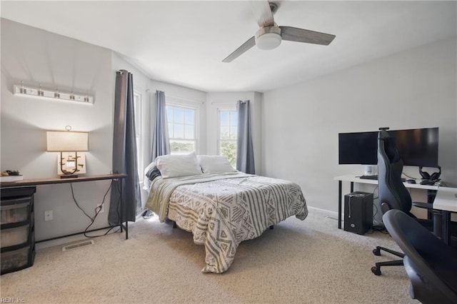 2809 Cedar Cove Ln, Chesapeake, VA 23323 - carpeted bedroom with an office area and ceiling fan