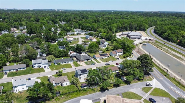 2809 Cedar Cove Ln, Chesapeake, VA 23323 - aerial overview of property's location with a forest and a nearby body of water