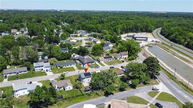 2809 Cedar Cove Ln, Chesapeake, VA 23323 - aerial view of property and surrounding area with a heavily wooded area and a large body of water