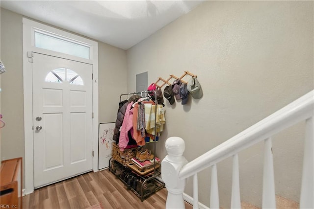 1117 Perry St, Chesapeake, VA 23324 - foyer with wood finished floors and stairway