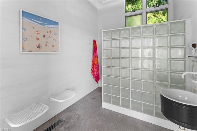 1336 Moyer Rd, Newport News, VA 23606 - bathroom featuring walk in shower and tile patterned floors