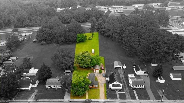 aerial view of property's location with property parcel outlined