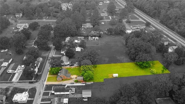 aerial view of property's location featuring property parcel outlined