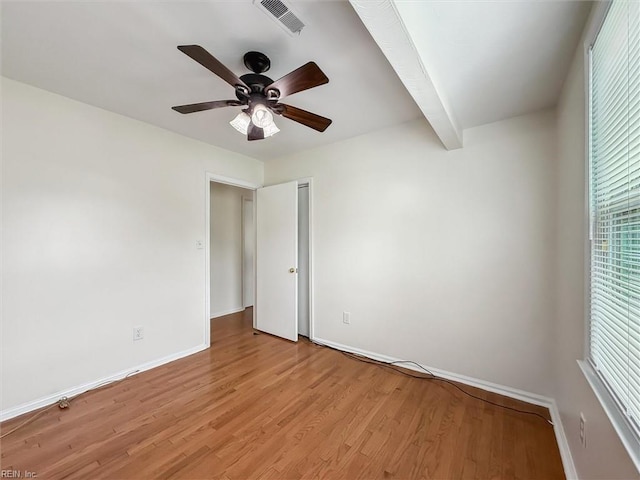7103 Orcutt Ave, Newport News, VA 23605 - empty room with ceiling fan, baseboards, and light wood-style flooring