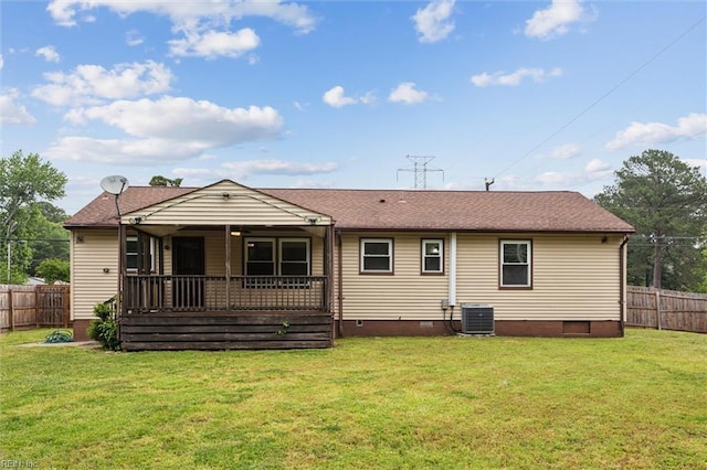 7103 Orcutt Ave, Newport News, VA 23605 - rear view of property with central AC and crawl space