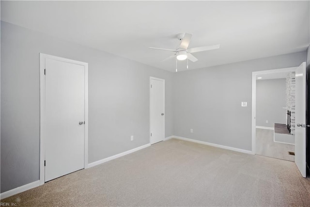 808 Williams Ave, Chesapeake, VA 23323 - unfurnished bedroom with carpet, baseboards, and ceiling fan