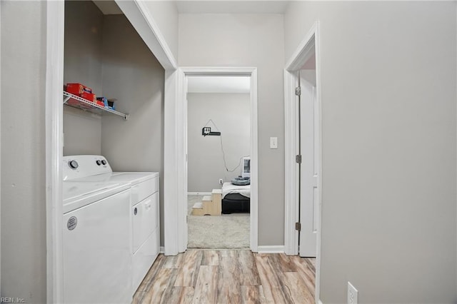 105 Christophers Ln, Hampton, VA 23666 - washroom featuring light wood-style flooring and washing machine and clothes dryer