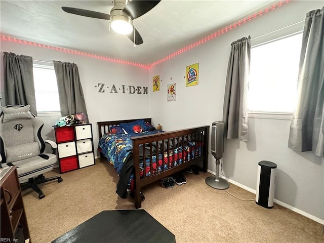 1248 Gladiola Cres, Virginia Beach, VA 23453 - carpeted bedroom featuring a ceiling fan and baseboards