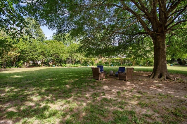 view of grassy yard